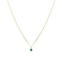 Element Necklace | 14k Gold & Emerald
