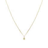 Leah Alexandra peridot august birth stone 14k gold necklace