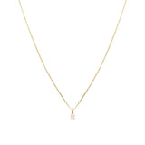 Leah Alexandra white sapphire 14k gold birthstone april necklace element necklace