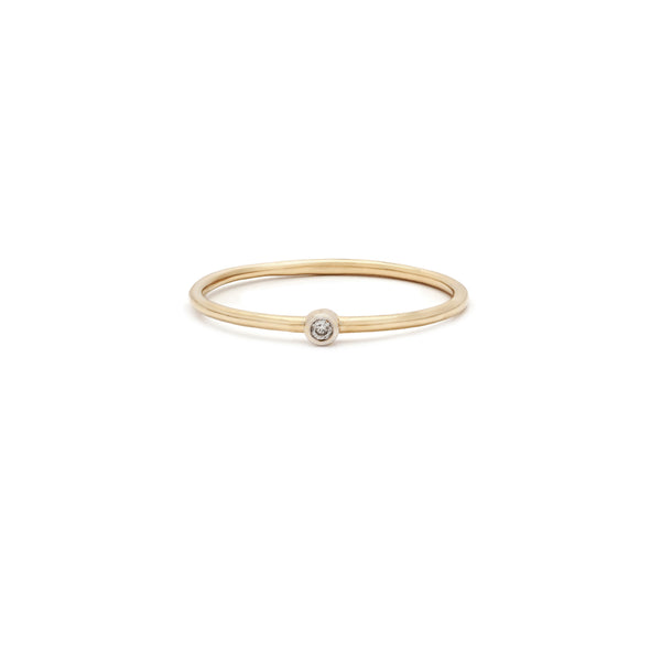 Leah Alexandra diamond 14k gold stacking ring Latitude Ring