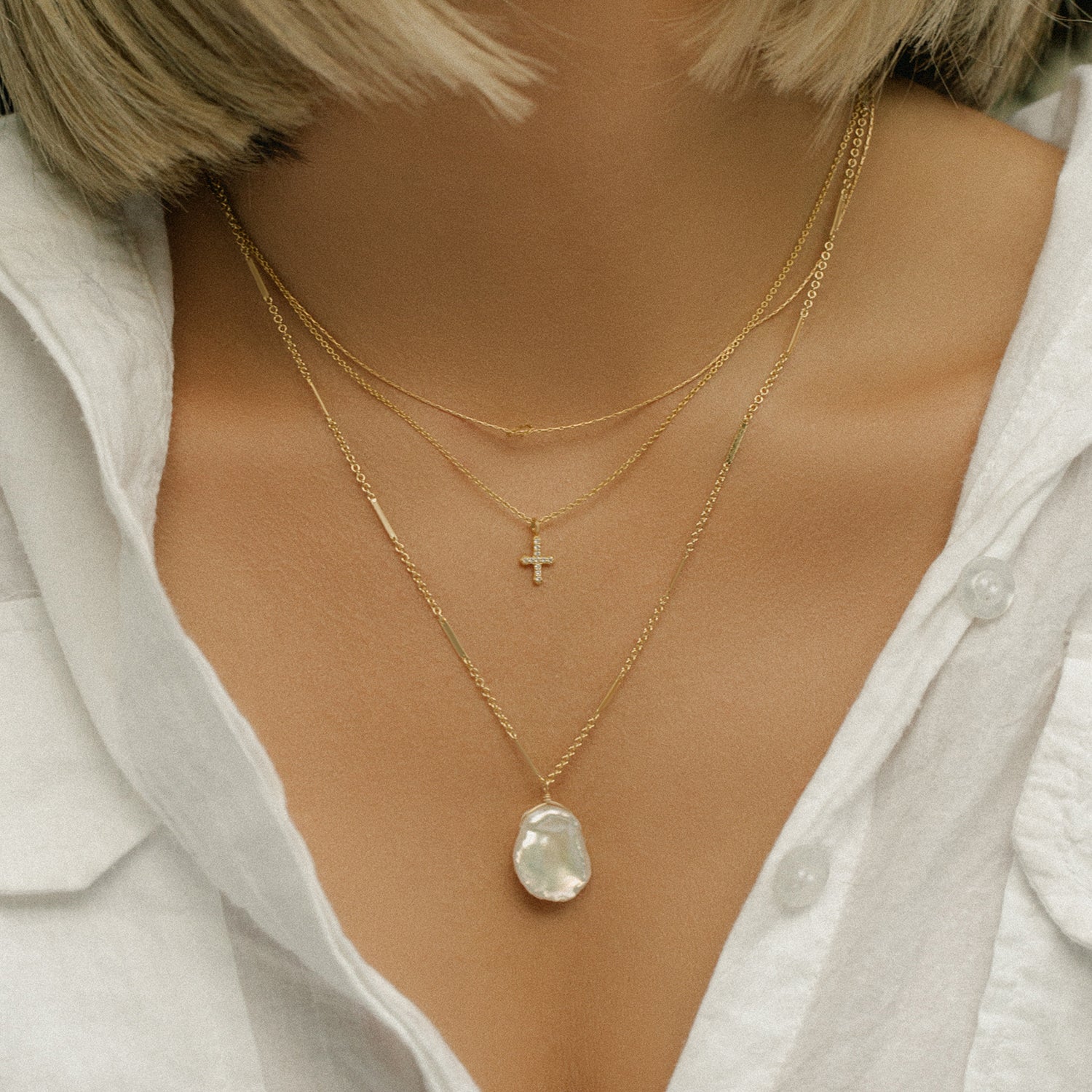 Leah Alexandra delicate layering necklace knot necklace gold filled