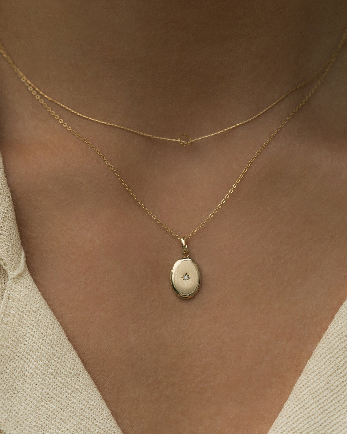 Leah Alexandra antique inspired locket gold fill diamond