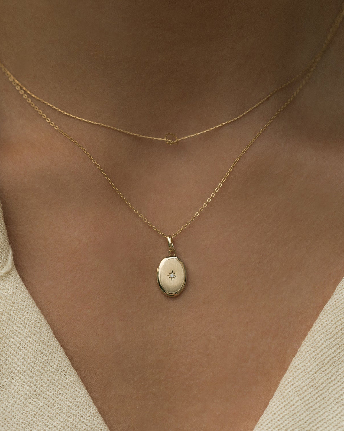 Leah Alexandra delicate layering necklace knot necklace gold filled