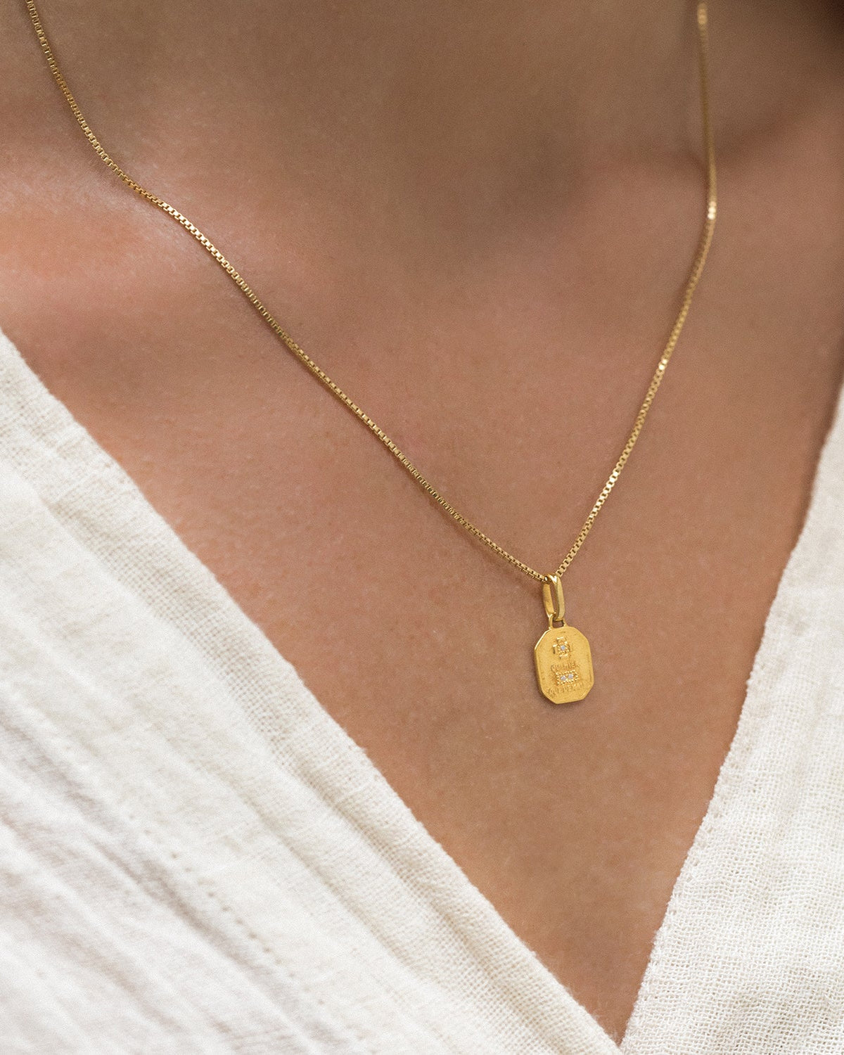 Leah Alexandra parisian jewelry antique inspired love token necklace qu'hier que demain