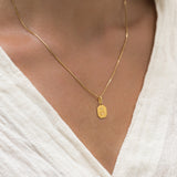 Leah Alexandra parisian jewelry antique inspired love token necklace qu'hier que demain