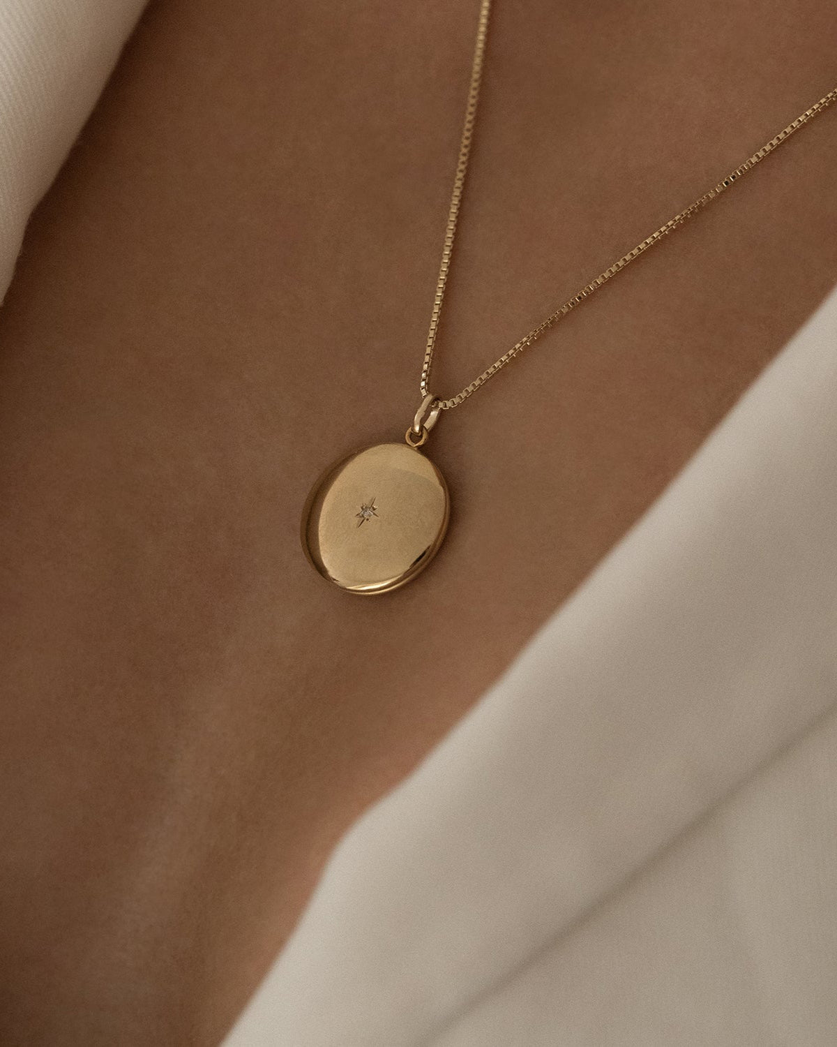 Leah Alexandra antique inspired locket gold fill diamond