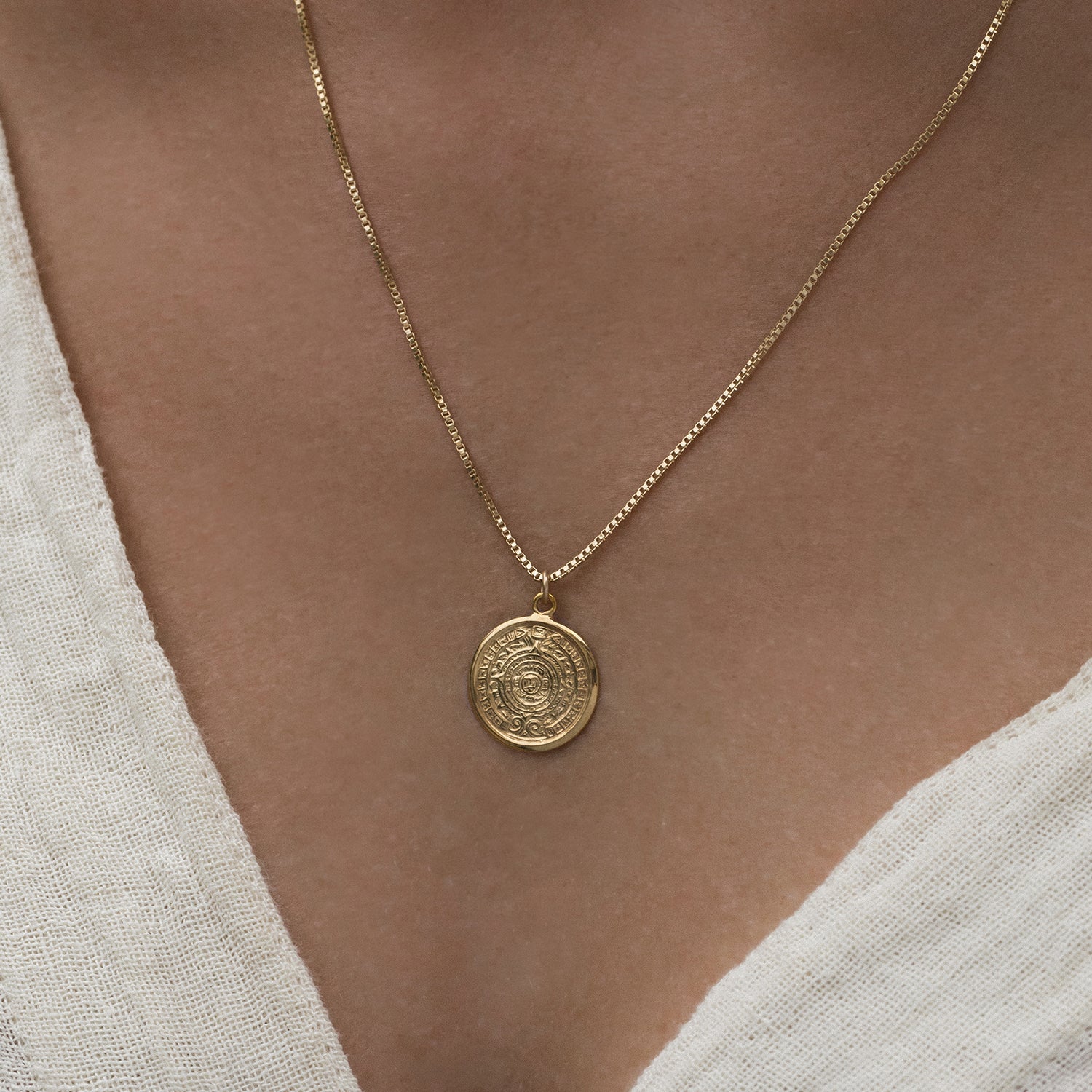 Mayan Pendant | 14k Gold