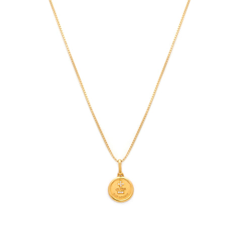Love Token Necklace Round | Gold
