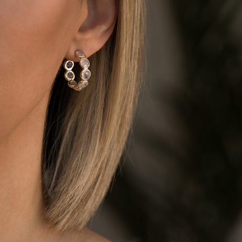 Sola Earrings | Moonstone