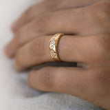 Stellar Band Ring | 14k Gold & Diamond