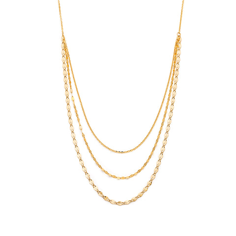 Shimmer 3-Layer Necklace | 10k Gold