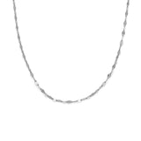 Shimmer Necklace | Solid 14k White Gold