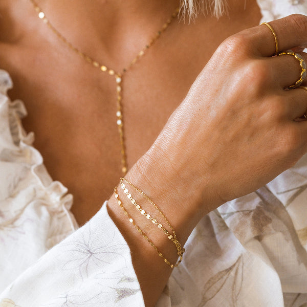 Shimmer Bolo Bracelet | 10K Gold