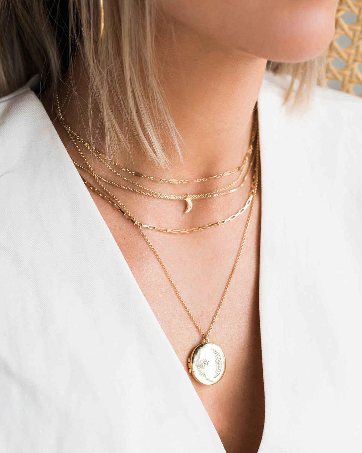leah alexandra venetian chain gold filled layering chain
