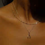 Wishbone Necklace | Gold