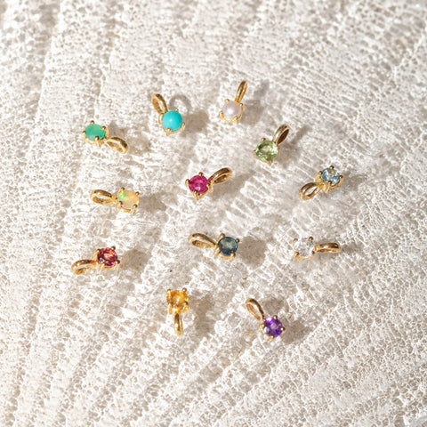 Birthstone Charm | Gold & Opal