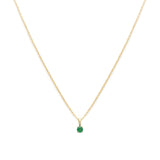 Birthstone Necklace | Gold & Emerald