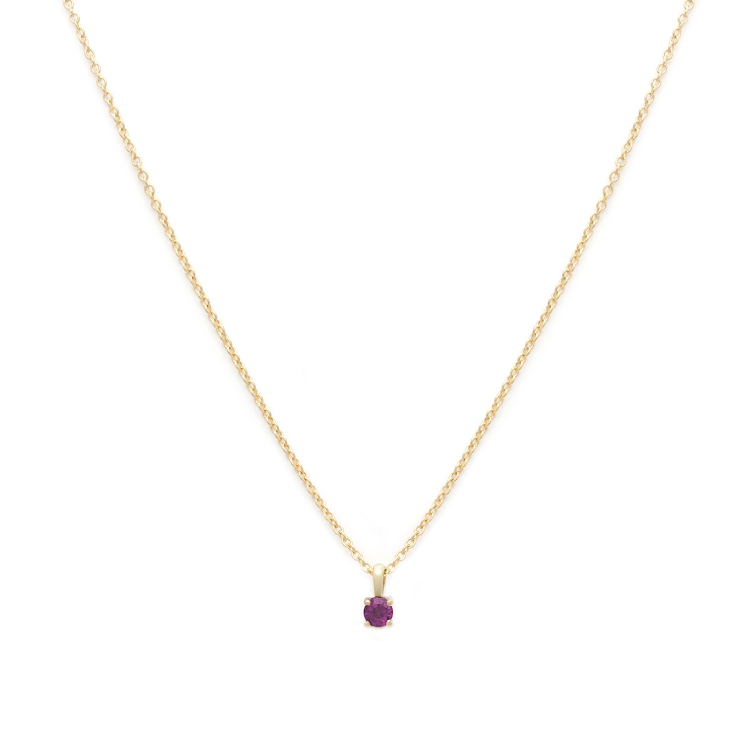 Birthstone Necklace | Gold & Garnet