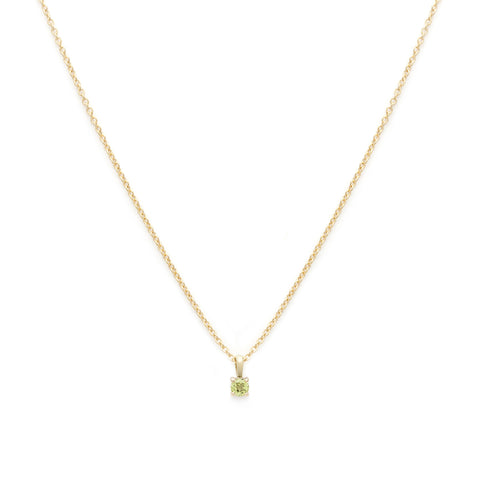 Birthstone Necklace | Gold & Peridot