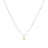 Birthstone Necklace | Silver & Peridot