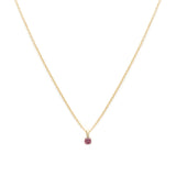 Birthstone Necklace | Gold & Ruby