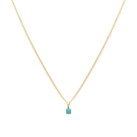Birthstone Necklace | Gold & Turquoise