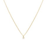 Birthstone Necklace | Gold & White Topaz
