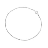 Box Chain Spark Anklet | Silver
