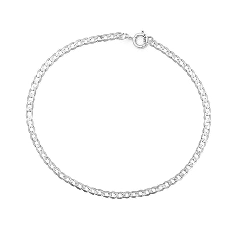 Cubano Chain Anklet | Silver