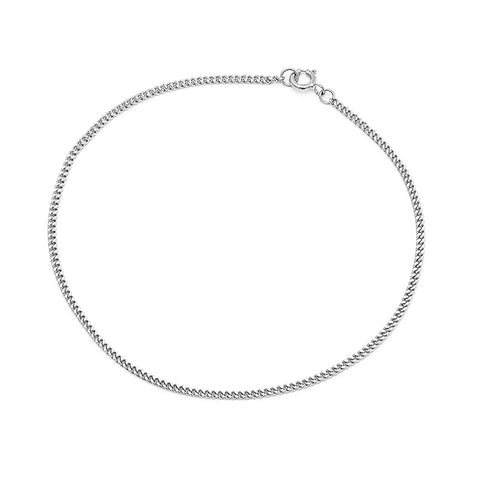 Curb Chain Anklet | Silver