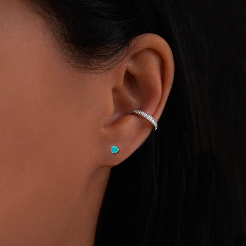 Element Studs | Silver & Turquoise