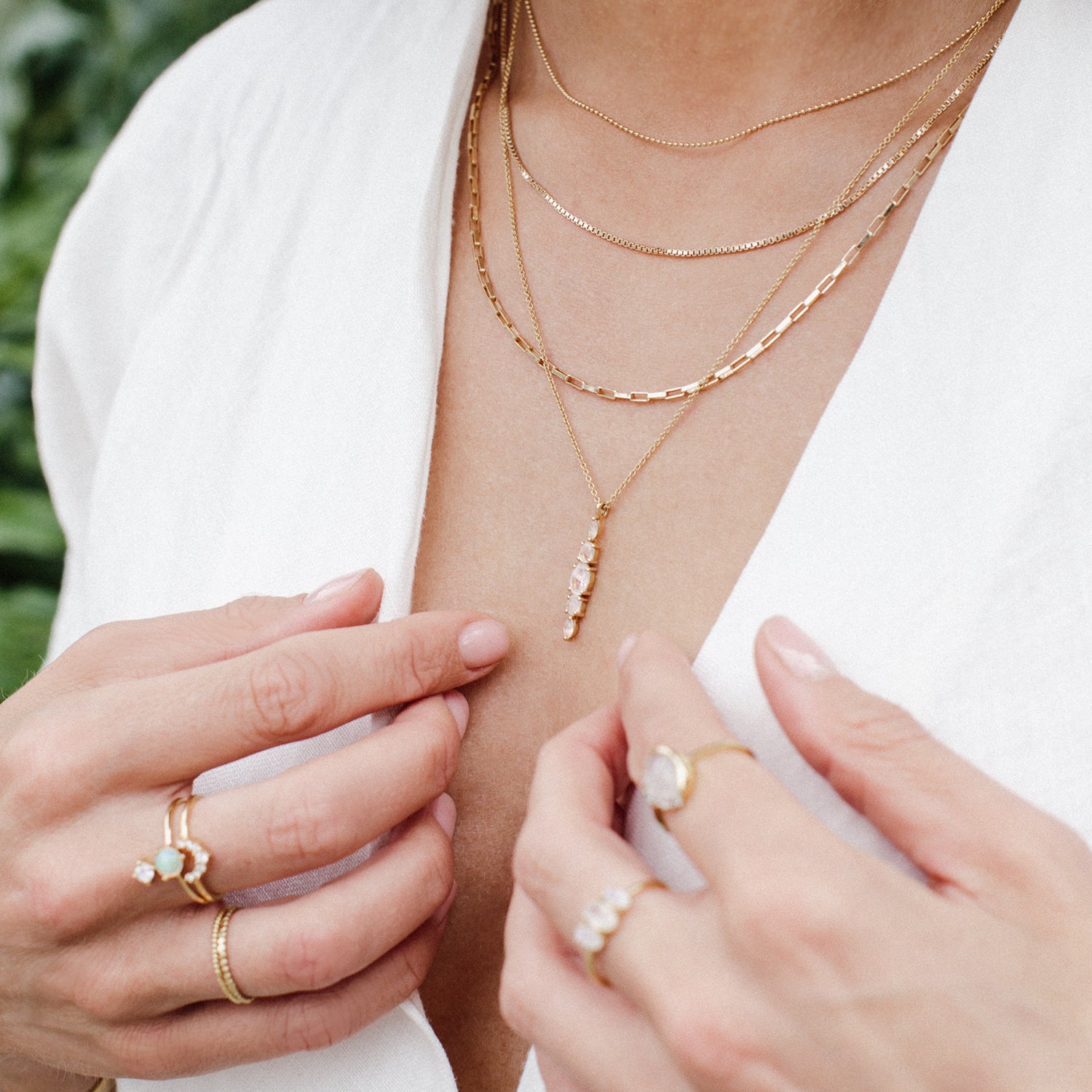 leah alexandra venetian chain gold filled layering chain