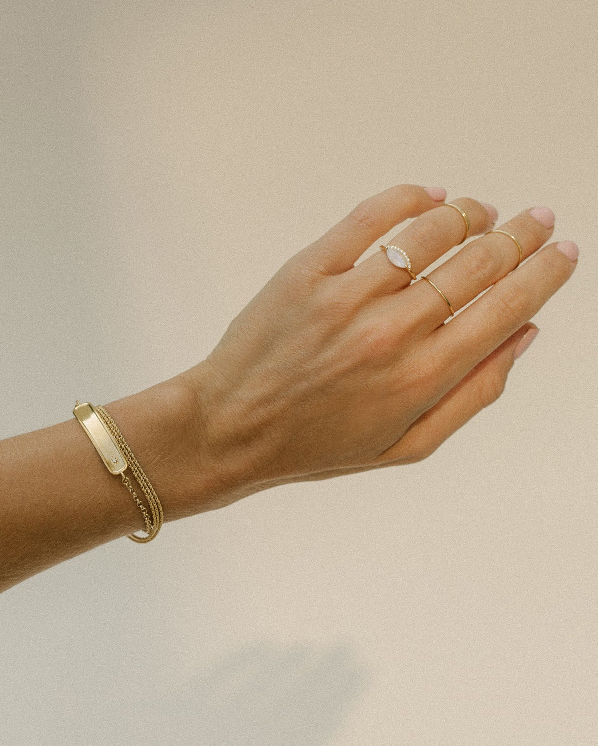 Leah alexandra basic gold stacking ring