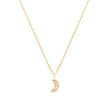 Luna Crescent Moon Necklace | Gold