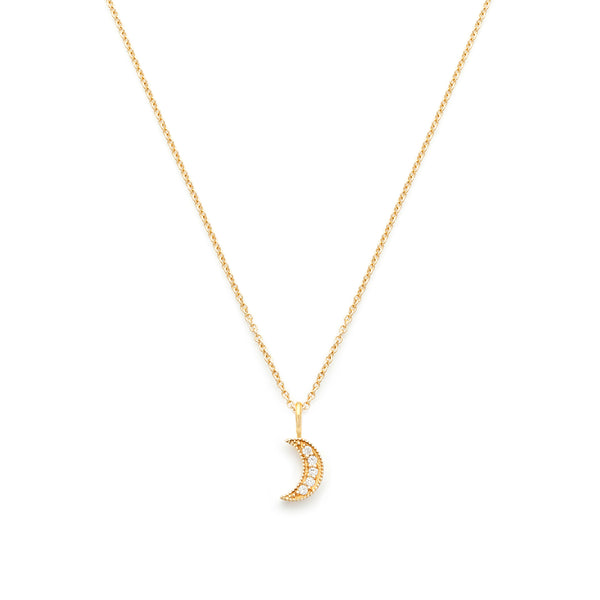 Luna Crescent Moon Necklace | Gold