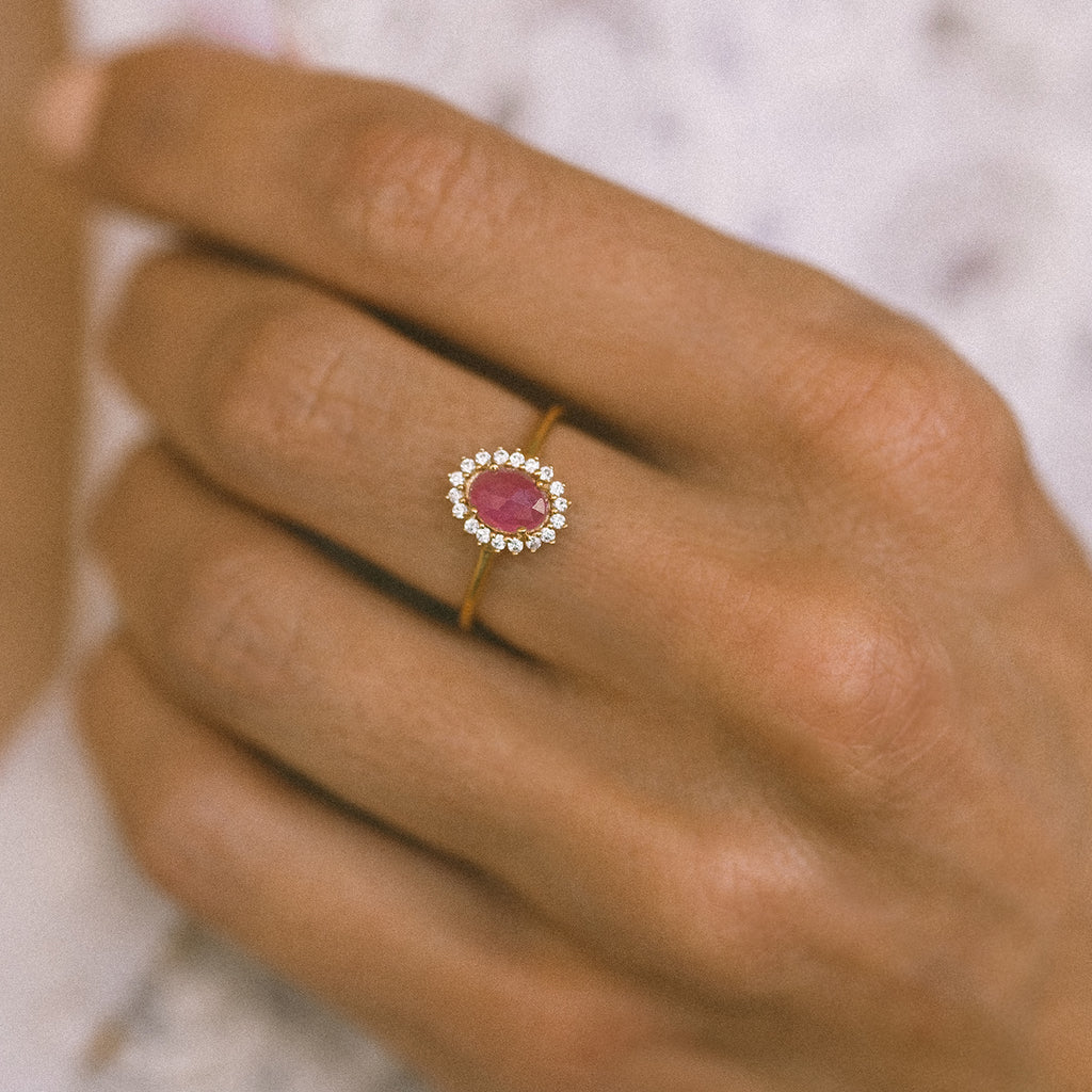 Mini | Ring Pink Sapphire Antiquity
