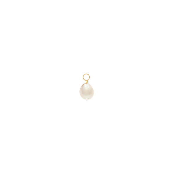 Pearl Hoop Charm | White Pearl