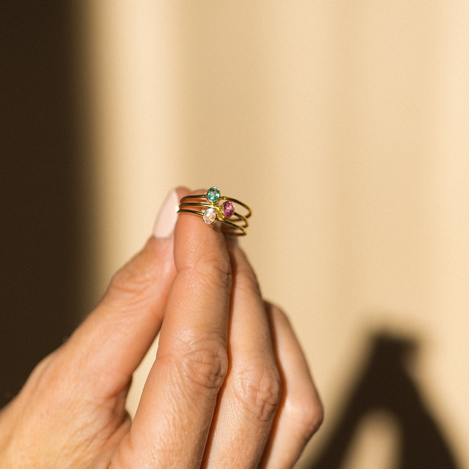 Petite Oval Pink Sapphire Ring
