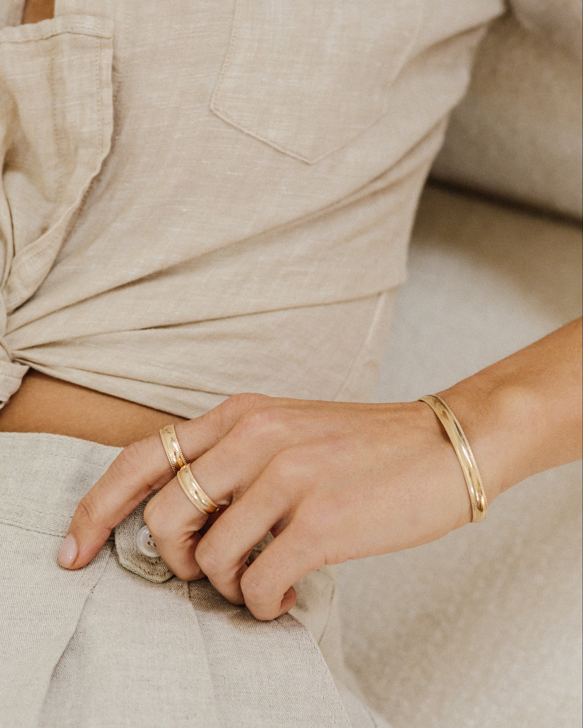 leah alexandra gold filled bracelet reign cuff
