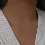 Singapore Chain Necklace | Solid 14k Gold