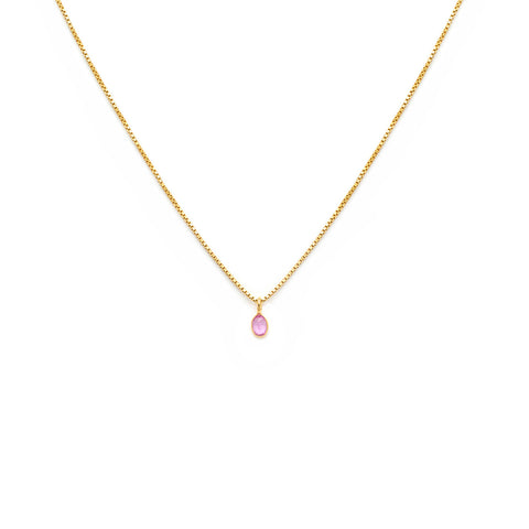 Sofia Slice Necklace | Pink Sapphire