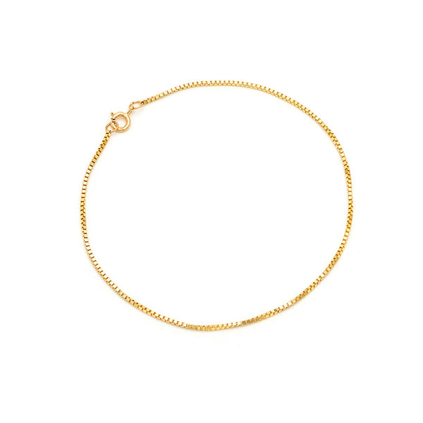 Box Chain Bracelet | Solid 14k Gold