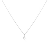 Tiny Horseshoe Necklace | Silver