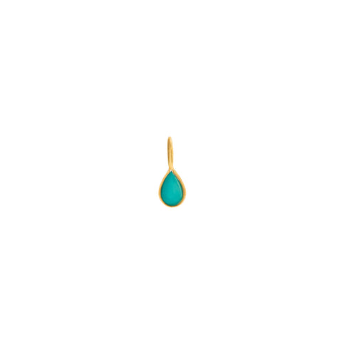 Small Teardrop Gem Charm | Turquoise